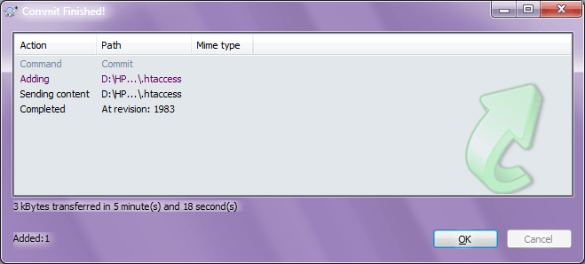 3 kBytes transferred in 5 minute(s) and 18 second(s)